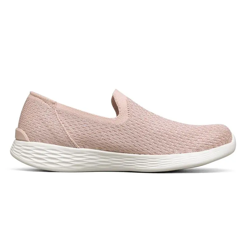 China Maker Casual Sport Shoes Lady Slip On Breathable Pink Loafer Woman Shoes Summer Flat Casual